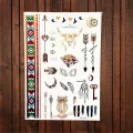 Leopard Print Tattoo Gold Metallic Wing Design Temporary Tattoo Sticker Women Body Art Waterproof Tatoo Decals AYS-125. 