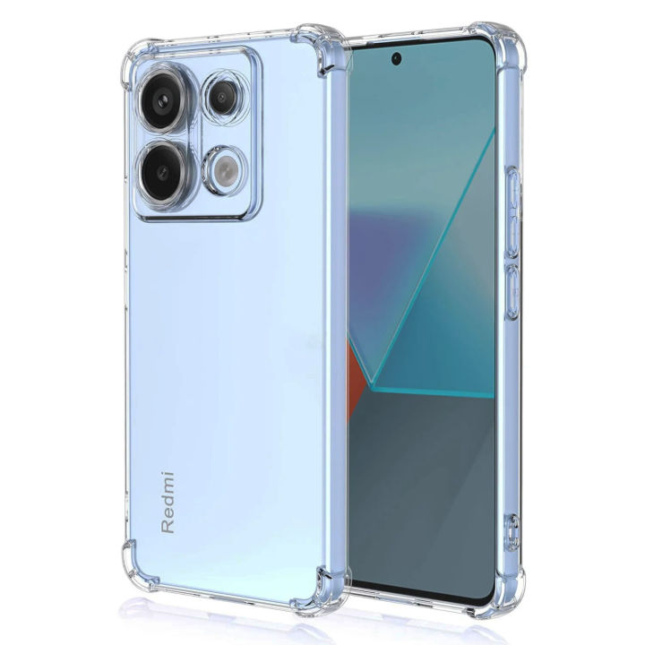 Thick Shockproof Silicone Clear Phone Case For Xiaomi Redmi Note 13 Pro 5G 12 5G 12S Redmi A1 A2 Plus Protection Case Back Cover