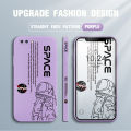 Jizetin for OPPO A12E / A3S / Realme C1 Case NASA Astronaut Design Side Design Phone Case Square Edge Pattern Liquid Silicone Cases Full Cover Camera Shockproof Protective Case. 