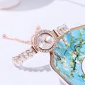 SHEIN Hot Sale Leaf Rhinestone Small Dial Women's Bracelet Watch Live Broadcast with Goods Temperament Women's Watch One Piece Dropshipping. 