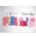 20 Set Fashion Girl Doll Toy Dresses Outfit Clothes Costume Doll Accessories Compatible For Barbie Dolls（10x dresses+6x necklaces+4x glasses）. 