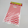 RED ZIGZAG GOODY BAGS PACK OF 10 RED THEME PARTY FAVORS GOODY BAGS. 