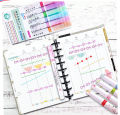 Creative Line Shaped Highlighters 6 Pens Set For Kids Drawing. 