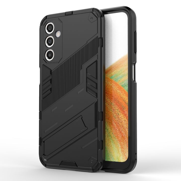 For Samsung Galaxy A24 5G / A24 4G Punk Armor 2 in 1 PC + TPU Shockproof Phone Case with Invisible Holder