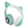 Cat Headphone / P47 Ear Wireless Bluetooth Headphones - Glowing LED Light-Up Foldable Headset for Kids and Adults. 