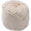 Braided Cord Craft Macrame 3mm Natural Cotton Macrame Rope, Cotton Cord for Wall Hanging, Plant Hangers, Crafts, Knitting, Decorative Projects, Soft Undyed Cotton Rope. 