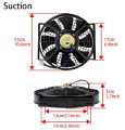 10 inch Radiator Fan 12V - 48Watt Electric Cooling Fan, TEZ RAFTAR Motorcycle Cargo Loader Auto Rickshaws and 200cc Water-cooled Engines. 