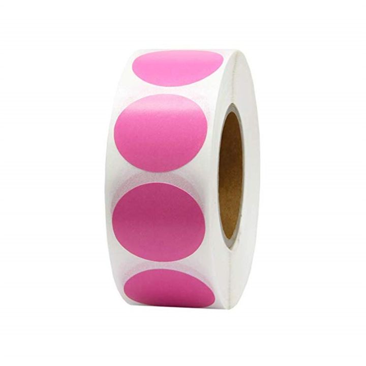 500Pcs/Roll%20Chroma%20Label%20Color%20Code%20Dot%20Labels%20Stickers%201%20Inch%20Red%20Green%20White%20Yellow%20Blue%20Pink%20Black%20Purple%20Stationery%20Stickers%20-%20Image%208