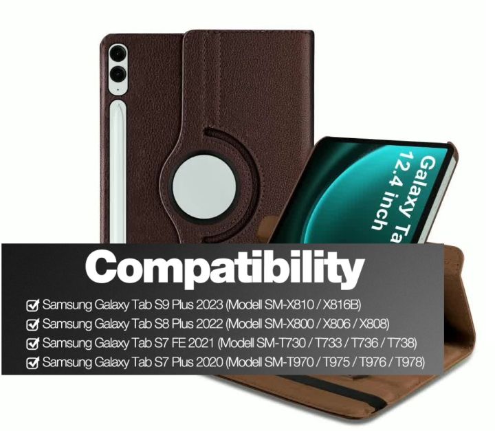 Cover for Samsung Galaxy Tab S10 Plus / Tab S9 plus / Tab S8 Plus / Tab S7 Plus Flip case 12.4-inch Flip Case