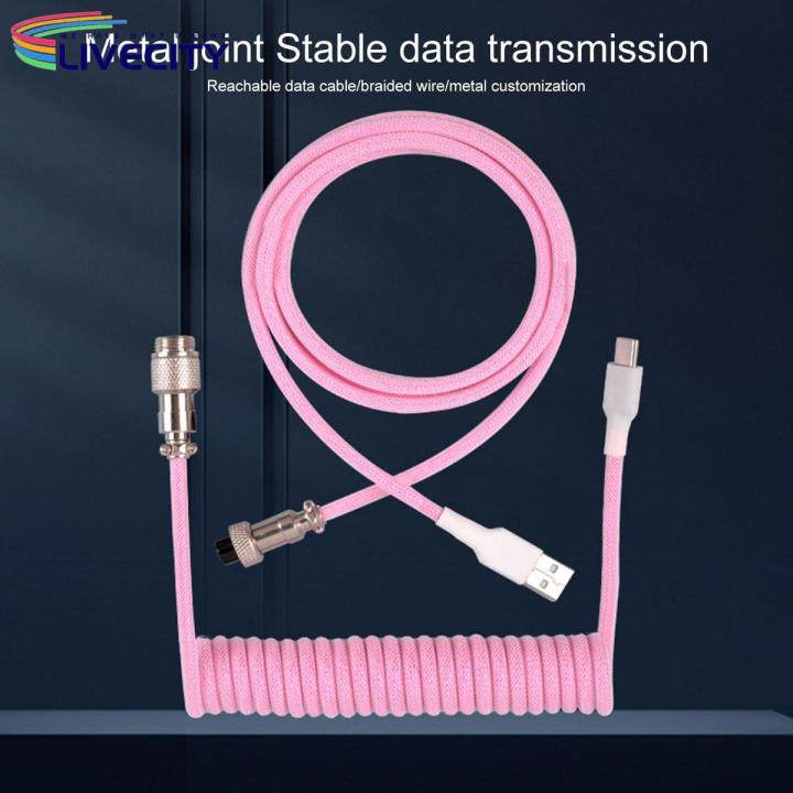 Keyboard Cable Extra-long Type-C to USB Coiled Gaming Keyboard Cable