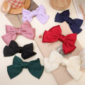 8Colors New Style Small Fresh Solid Color Bow Girl Duckbill Clip Fashionable Half Tie Hairpin Women's Exquisite Hair Clip Daily Hair Accessories.