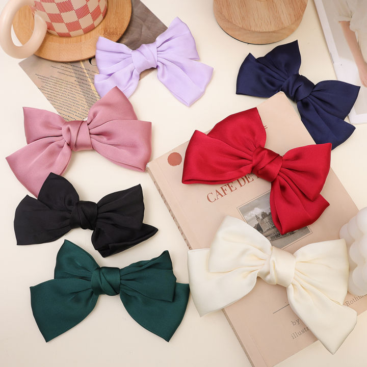 8Colors%20New%20Style%20Small%20Fresh%20Solid%20Color%20Bow%20Girl%20Duckbill%20Clip%20Fashionable%20Half%20Tie%20Hairpin%20Women's%20Exquisite%20Hair%20Clip%20Daily%20Hair%20Accessories%20-%20Image%207