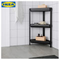 IKEA Corner Shelf Unit, White | Black, VESKEN, 33x33x71 cm. 