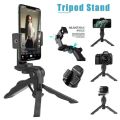 Desktop Tripod Stand, Mini Foldable 360° Adjustable Desktop Tripod Stand with Mobile Holder, K555 Tripod Desktop Holder and Stabilizer for Mobile Phones and Microphones, Desk Tripod for Podcast or Live Sessions. 