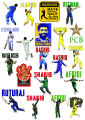 Random Mix Cricket Sticker Pack (20/40/60/80/100 Pcs) 2 Inch Premium Quality Stickers for Laptop, Bottle, Phone, Scrapbook, Wall, Diary – Perfect for Cricket Fans, Lovers & Collectors. 