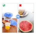Silicone Stretch Lids, Reusable Bowl Lids Food Cover Wrap, BPA-Free Food Storage Cover for Platters, Dishes, Jars, Bowls, Pot and Fruits, Dishwasher, Microwave and Freezer Safe, 6-Pack-Multi color. 