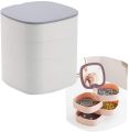 Jewelry Organizer Box with Mirror 360 Degree Rotating Earring Organizer Jewelry Storage Box 4-Layer Jewelry Accessory Storage Tray for Necklace Earring Bracelet. 