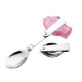 Portable Folding Fork Spoon Stainless Steel Outdoor Picnic Camping Tableware. 