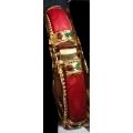 Golden based beautiful bracelet for girls. 