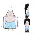 1 Pc Apron Durable Professional Wacky Novelty Belly Man Printed Apron for Grilling Home Cooking Kitchen. 