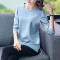Cotton Plus Size Tshirt Women Long Sleeve T-shirt Baju Tshirt Tops Perempuan Female Spring Casual All-match T-Shirt Lady. 