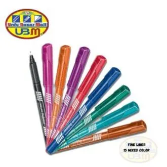 Dollar Pointer Fine Liner Pack of 15 – Premium Mixed Color Pens for Art ...