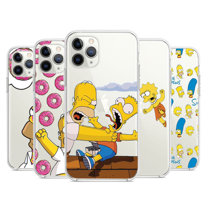 Homer Simpson Silicone Cover For Apple IPhone 15 14 13 12 Mini 11 Pro XS MAX XR X 8 7 6 6S 5 Plus SE Transparent Phone Case Homesickneisi