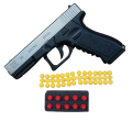 Mini GLock ToyGun Alloy 2in1 Soft Balls For Kids Foldable MultiColor. 