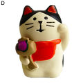Miniature Cat Lucky Cat Version Handmade Lovely Miniature Zakka Cat Figurine for Entertainment. 