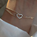 Silver Double Layers Love Heart Bracelets For Women Girls Elegant Birthday Wedding Party Gift Mzea. 