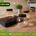 Kitchen Canisters & Jars PACK OF 6 PCS Kitchen STORAGE JAR SET Diamond Design ORGANIZER For Grocery / SNACK / Masala / Sugar / Biscuits / Daal / Spice JARS. 