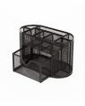 Desk Organizer, 9 Compartment With Drawer Mesh Metal Steel Pen Stand/Holder stationery organizer- Black. 