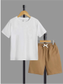 Kids EVRYDAY Boys Letter Graphic Tee & Drawstring Waist Shorts Set- Tween Boys. 