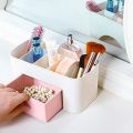 Saving Space Desktop Cosmetic Brush Storage Case With Drawer Makeup Item Pens Desk Organize Box. 