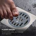 Thick Stainless Steel Anti-Odor Hotel Bathroom Shower Drain 100X100m. 