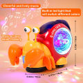 Suitable for early baby crawling crab baby toys electric universal snail hermit crab learning educational toys. 