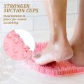 Foot Silicone Exfoliating Shower Massage Scraper Non-Slip Bath Scrub Pad Foot Wash Brush Bathroom Tool Mat Rub Back Sucker KS. 
