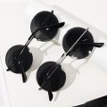 Retro Round Sunglasses Women/ Men Small Frame Sun Glasses/ Popular Leisure Black Eyeglasses Driving Photography Sunshade Eyewear. 