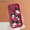Hontinga for Samsung A21S Back Cover Cartoon Kuromi Pattern Ladder Soft Camera Protection Rubber Phone Case. 
