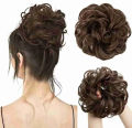 Synthetic Fiber Volumizing Messy Bun Hair Clip for Women – Stylish Scrunchie Extension for Bridal & Party. 