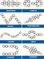 GLOBALSTAR- Hopscotch Ring Game-13 Multi-Colored Plastic Rings and 16 Connectors for Indoor or Outdoor Use-Fun Creative Play Set for Girls and Boys. 