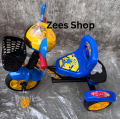 Minions Single Seat Tricycle with Front basket back Box and Lights Music. 