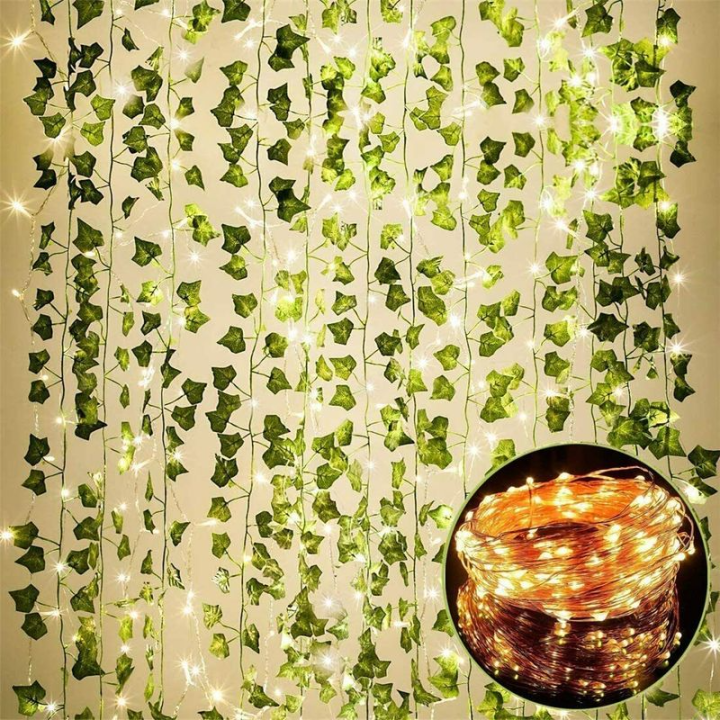 Artificial%20Plant%20Leaves%20with%20Fairy%20Lights%20%E2%80%93%20Battery%20Operated%20Money%20Plant%20Room%20Decoration%20-%20Image%202