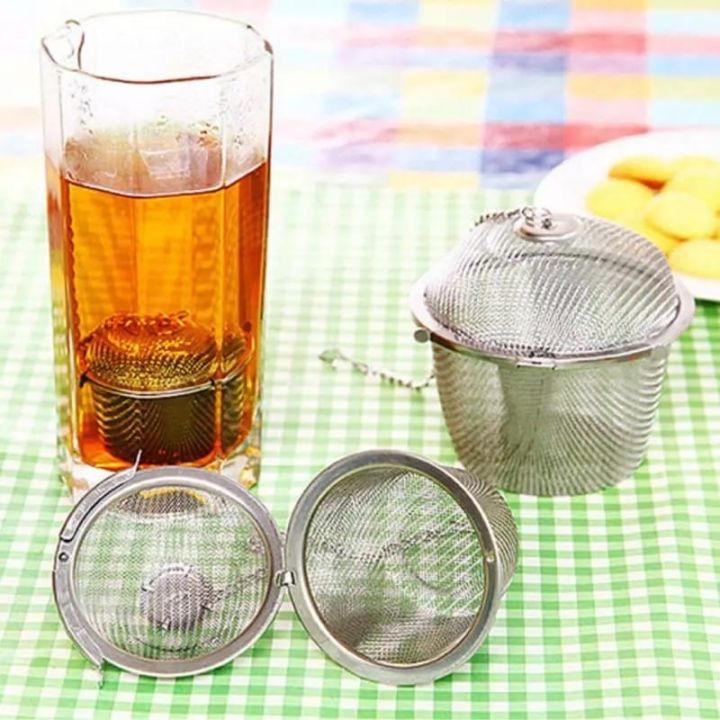 6.5cm%20BASKET%20Silver%20Elegant%20Perfect%20Tea%20Strainer%20Mesh%20Stainless%20Steel%20Tea%20Strainer%20Filter%20Infuser%20for%20Lose%20Leaf%20Tea%20and%20Mulling%20Spices%20-%20Chain%20Style%20-%20Image%207