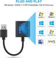 TechRise External USB Audio Adapter Stereo Sound Card with 3.5mm Headphone and Microphone Jack for Windows Mac Linux PC Laptops Desktops. 
