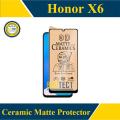 Honor X6 Ceramic Matte Screen Protector PUBG Gaming Tempered Glass Black Edge Borders Unbreakable 9D 21D 100D 111D For honor x6 - Transparent. 