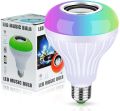 RGB LED Light Bulb E27 12W Wireless Bluetooth Speaker Music Audio Lamp Remote. 