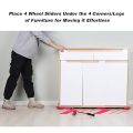 Belity Heavy Furniture Moving Kit Easy Mover Appliance Roller Lifter Moving System with 4 Wheel Sliders Lifter Kit for Moving Sofa Cabinet Table 180 Degree Adjustable Head of Pry Bar. 