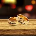 CUSTOMIZED COUPLE NAME RING WITH GIFT BOX PACKING (PERFECT GIFT TO SEND YOUR WIFE , HUSBAND , FIANCE OR ANY ONE). 