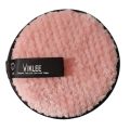 Best Reusable Microfiber Makeup Remover Pads and facial Puffs cleaning makeup chin Brown, Pink and Black color. 